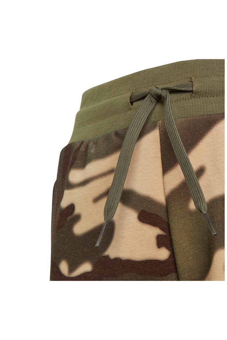 Kids' 3-Stripes Camo French Terry Joggers, Alternate, color, MAGIC GREEN/ MULTICOLOR