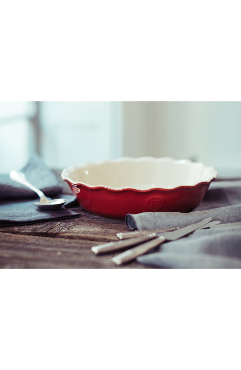 Emile Henry Modern Classic Pie Dish, Alternate, color, Rouge