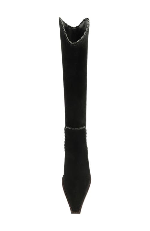 Alexandre Birman Victoria Knee High Saddle Boot In Black