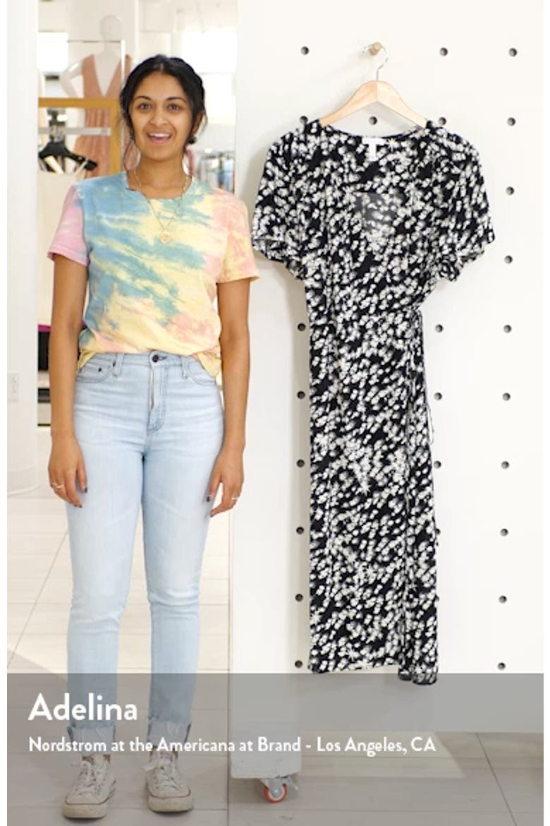 Print Flutter Sleeve Wrap Dress video
