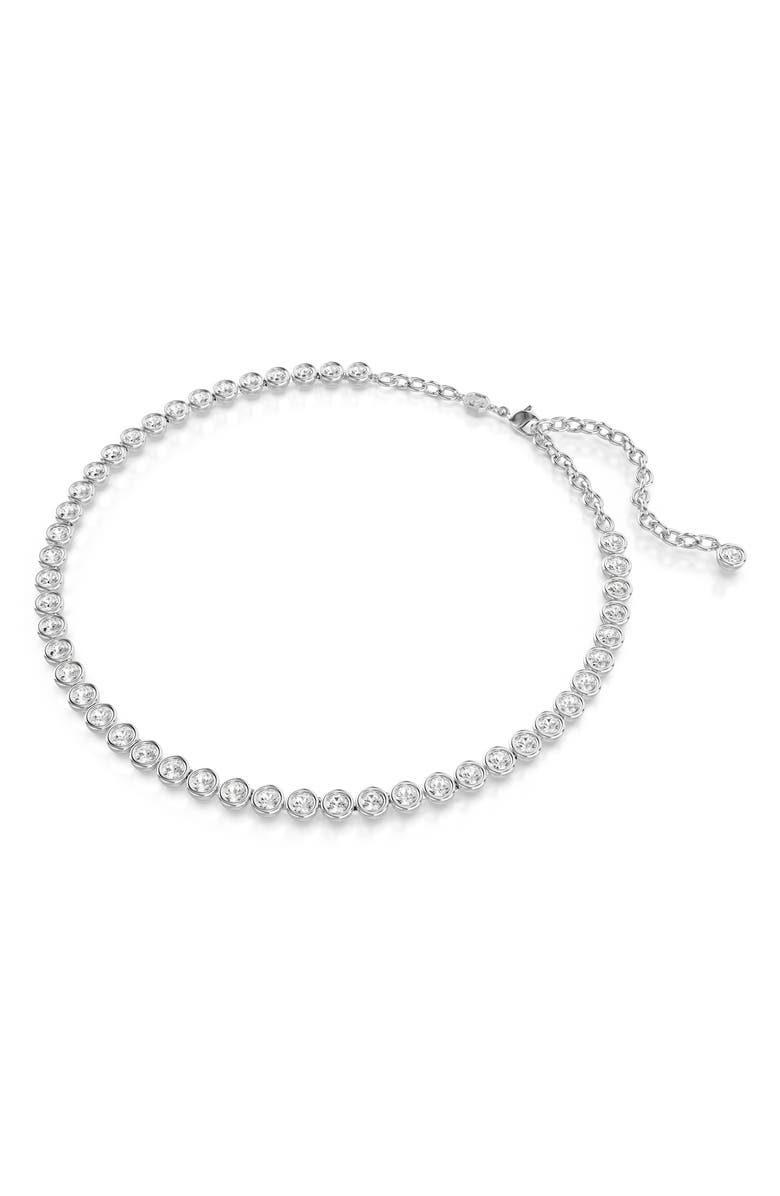 Swarovski Imber Tennis Necklace, Alternate, color, Silver