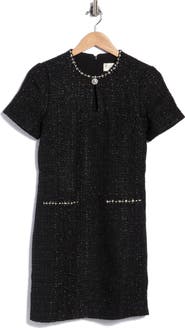 Eliza J Metallic Knit Shift Dress