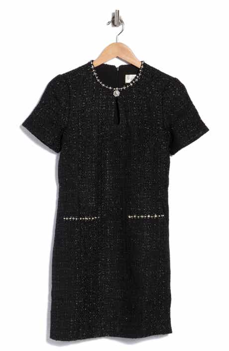Metallic Knit Shift Dress