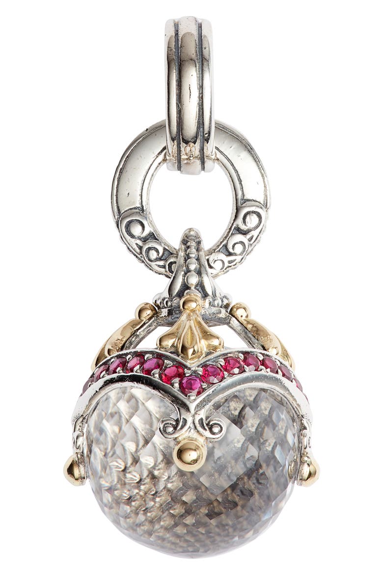 Pythia Crystal Orb Pendant, Alternate, color, SILVER/ CRYSTAL