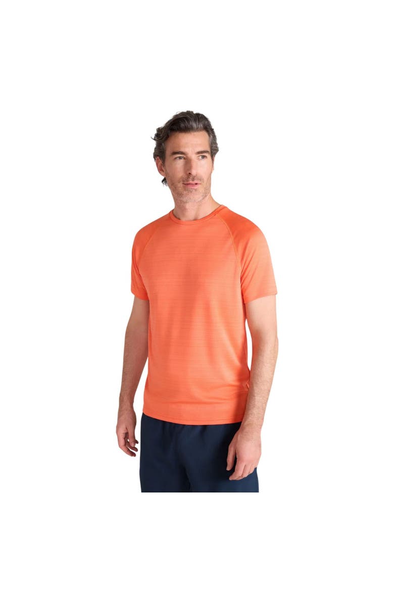 Gender Inclusive Stripe Isocool T-shirt, Alternate, color, Bright Orange