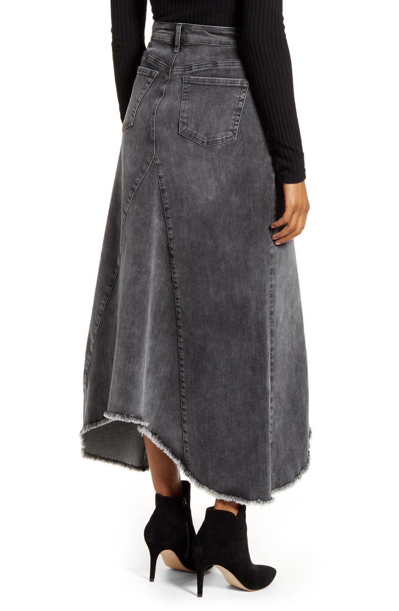 Wash Lab Denim Long Denim Skirt, Alternate, color, Grey