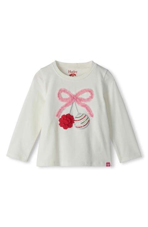 Kids' Bow Ornament Appliqué Tee
