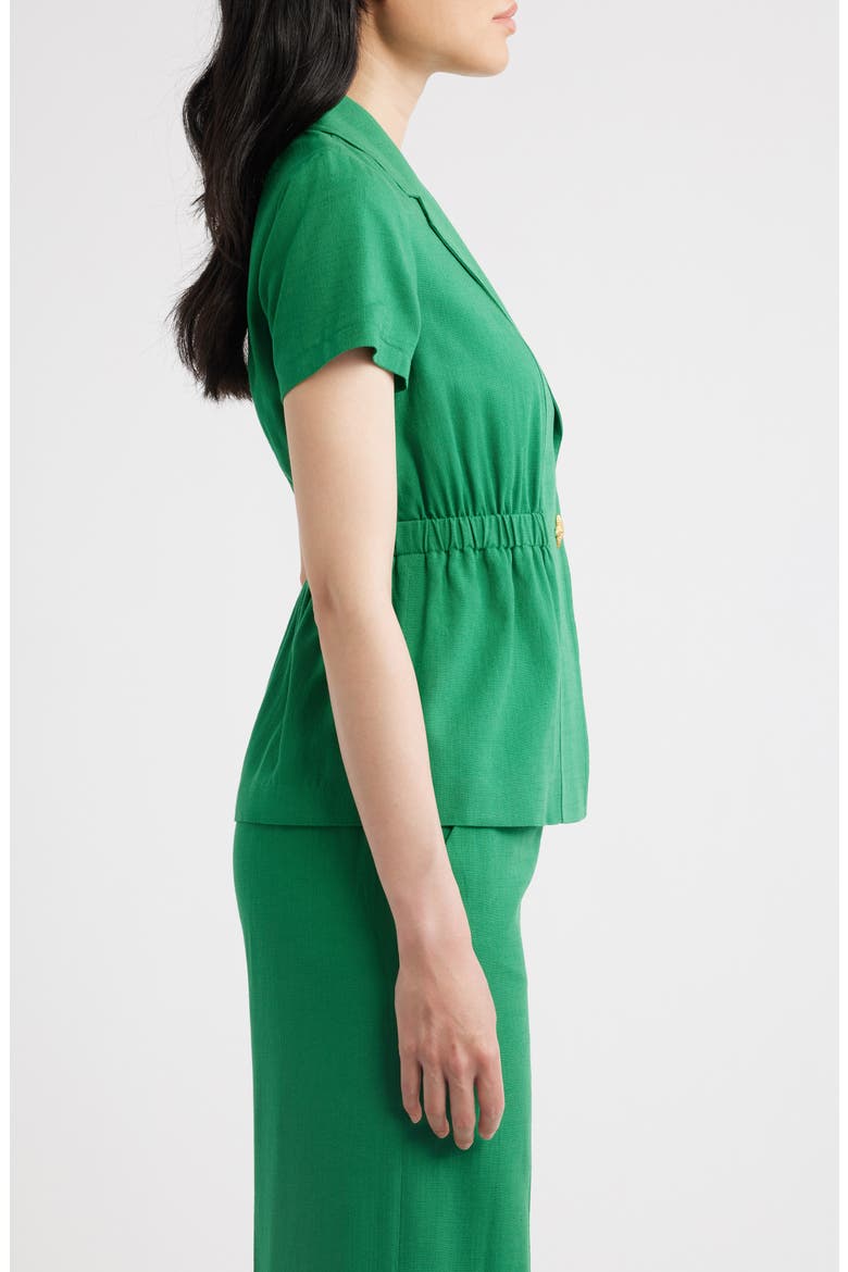 Short Sleeve One-Button Jacket, Alternate, color, PARAKEET