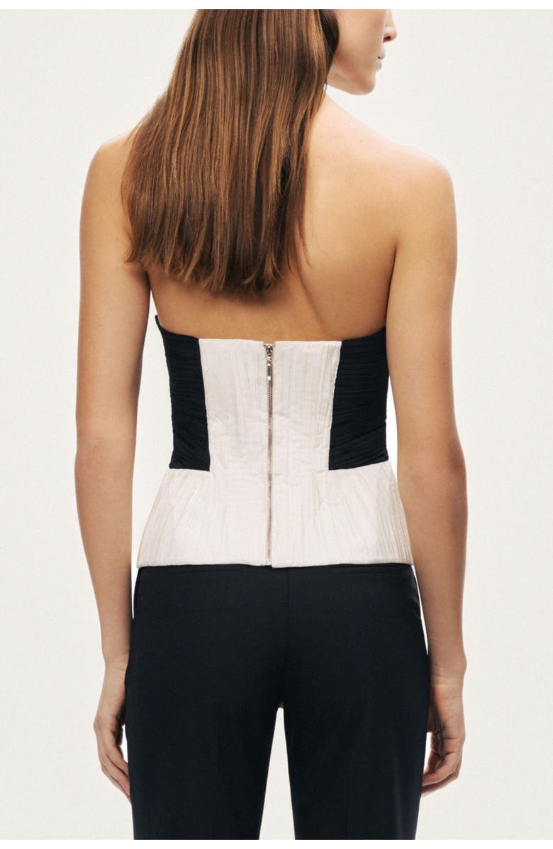 Nocturne Structured Strapless Contrast Bustier Top, Alternate, color, Multi-Colored