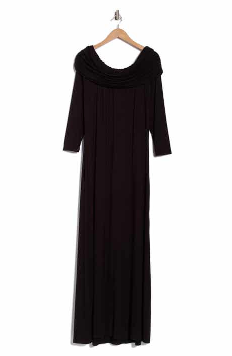 Renee C Off the Shoulder Long Sleeve Maxi Dress