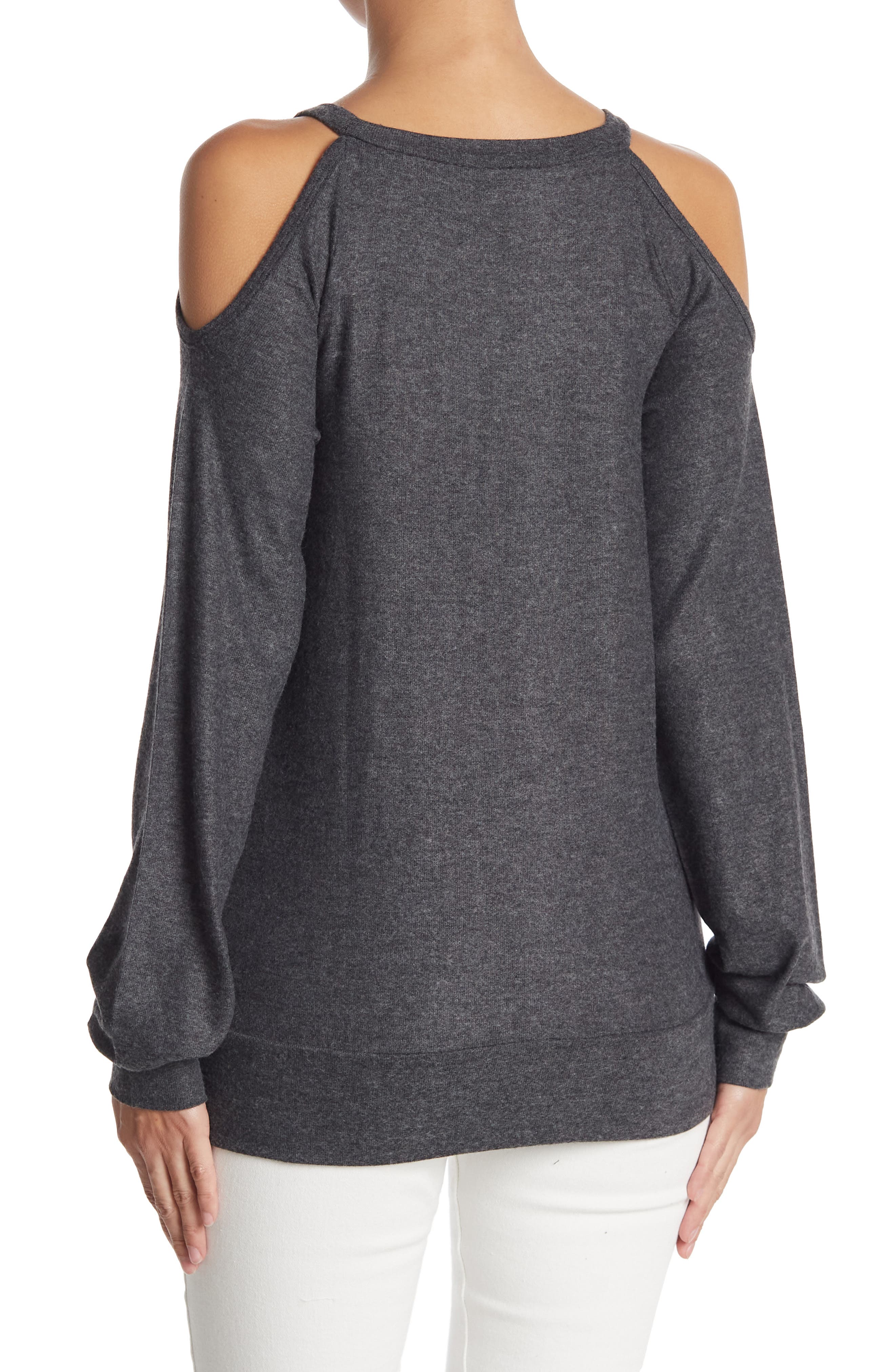 Cold Shoulder Knit Sweater - image 2