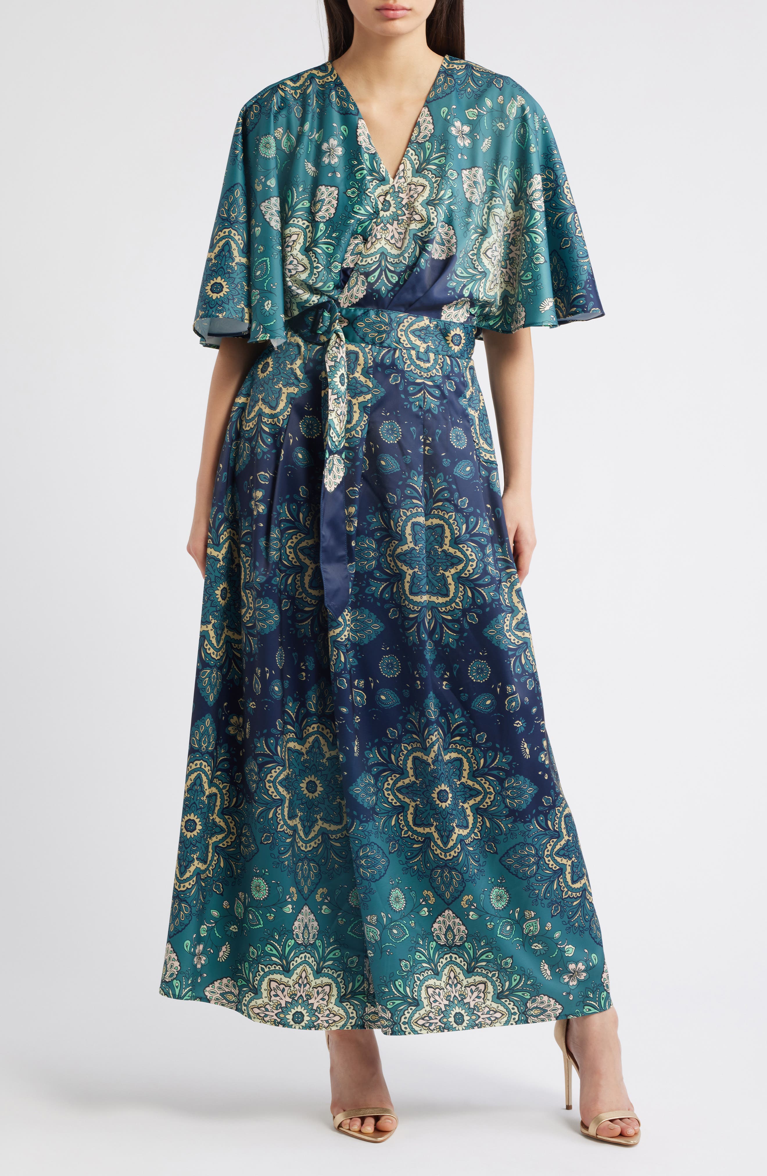 CIEBON Shreya Floral Wrap Dress