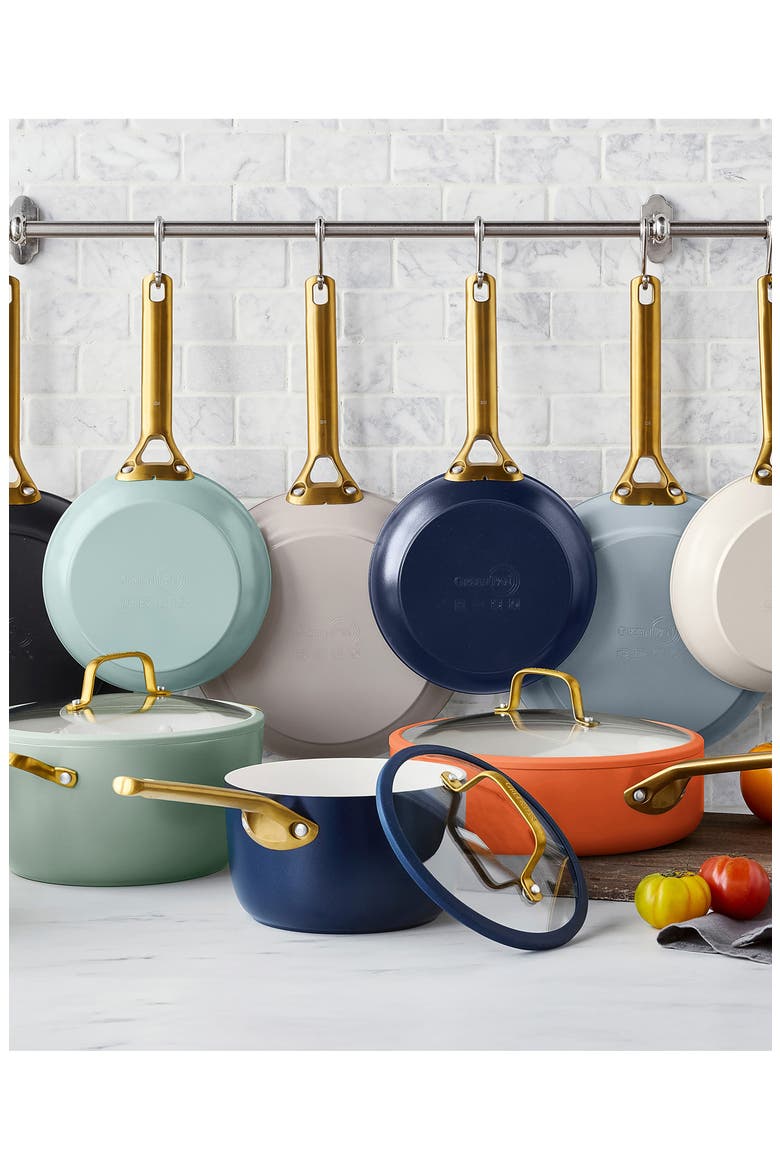 Reserve Pro 10-Piece Ceramic Nonstick Cookware Set, Alternate, color, ANCONA BLUE
