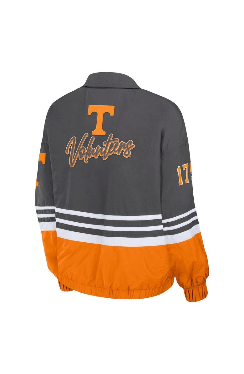 WEAR by Erin Andrews Women's WEAR by Erin Andrews Gray Tennessee Volunteers Vintage Throwback Windbreaker Full-Zip Jacket, Alternate, color, 