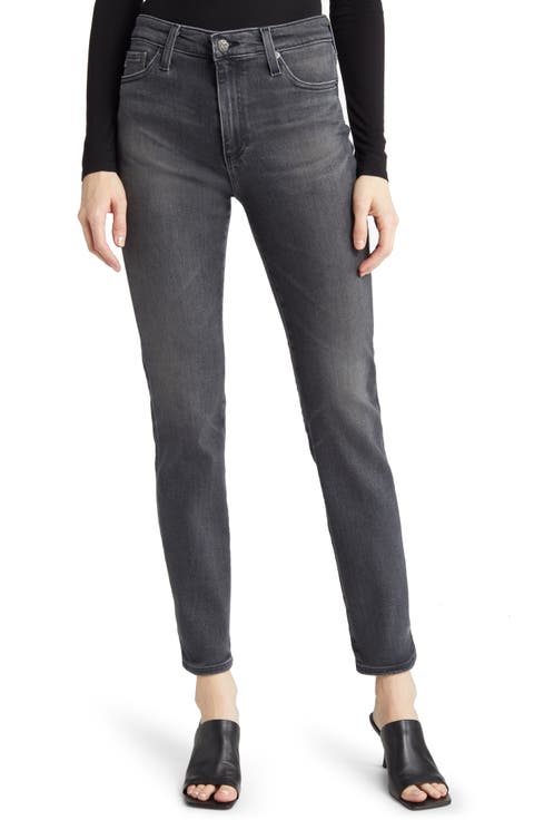 Mari Slim Fit High Waist Straight Leg Jeans (12 Years Magnetic)