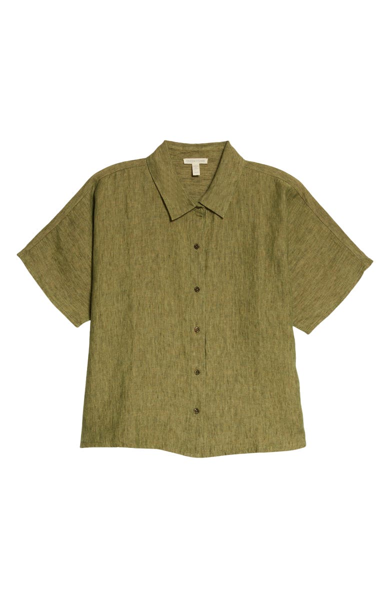 Eileen Fisher Organic Linen Shirt, Alternate, color, 