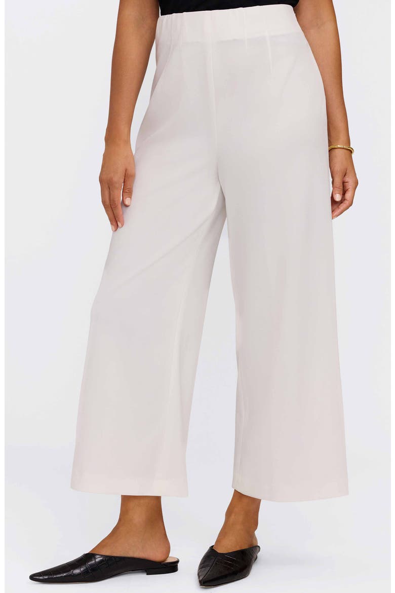 Arlette Wide Leg Crop Crepe Pants, Alternate, color, ECRU BEIGE