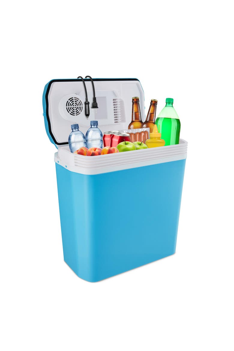 24L Electric Cooler/Warmer, Main, color, Aqua Blue