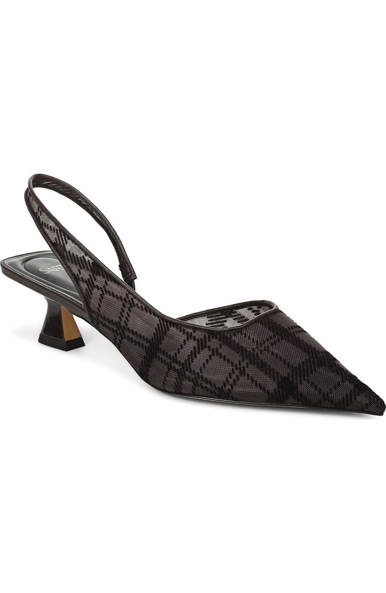 SARTO by Franco Sarto Devin Slingback Half D'Orsay Pointed Toe Kitten Heel Pump, Main, color, Brown