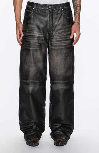 Blackjack Maxx High Waist Relaxed Wide Leg Leather Jeans