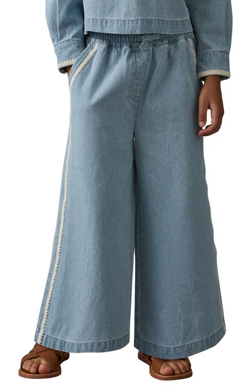 REISS REISS KIDS' LACE TRIM WIDE LEG JEANS