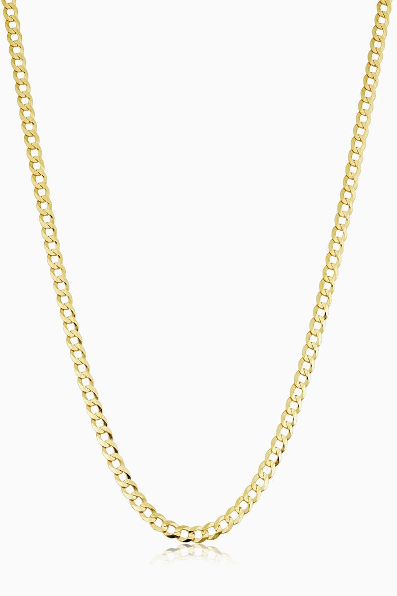14K Gold Carmine Curb Chain Necklace, Main, color, Yellow Gold