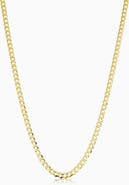 Oradina 10K Gold Carmine Curb Chain Necklace