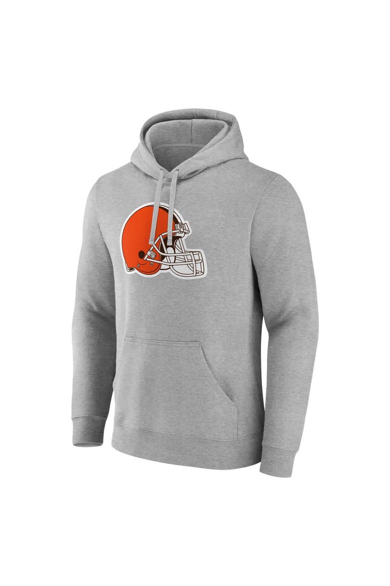 Men's Fanatics Heather Gray Cleveland Browns Deliver Fleece Pullover Hoodie, Alternate, color, Heather Gray