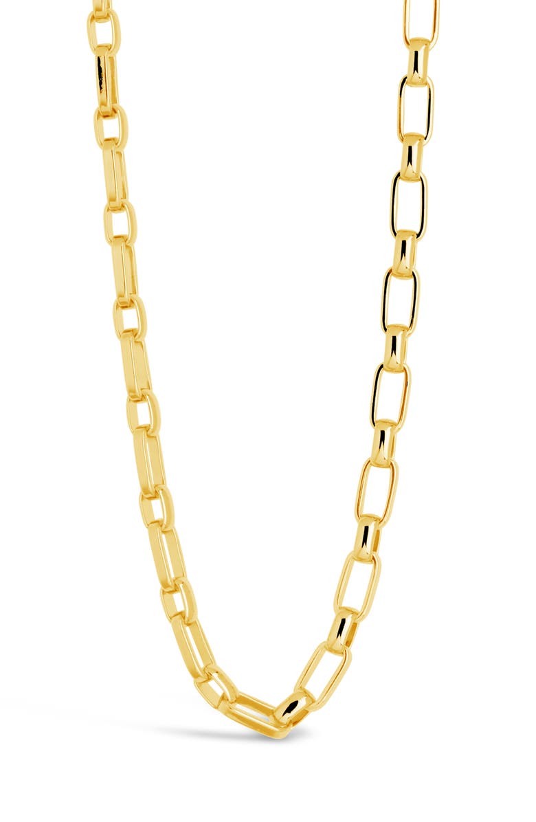 Sterling Forever Elara Chain Necklace, Alternate, color, Gold
