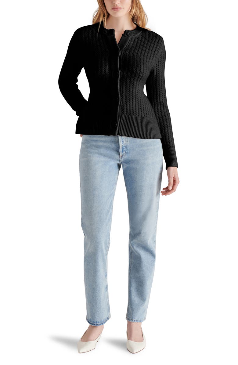 Steve Madden Illiana Open Stitch Cardigan, Alternate, color, 