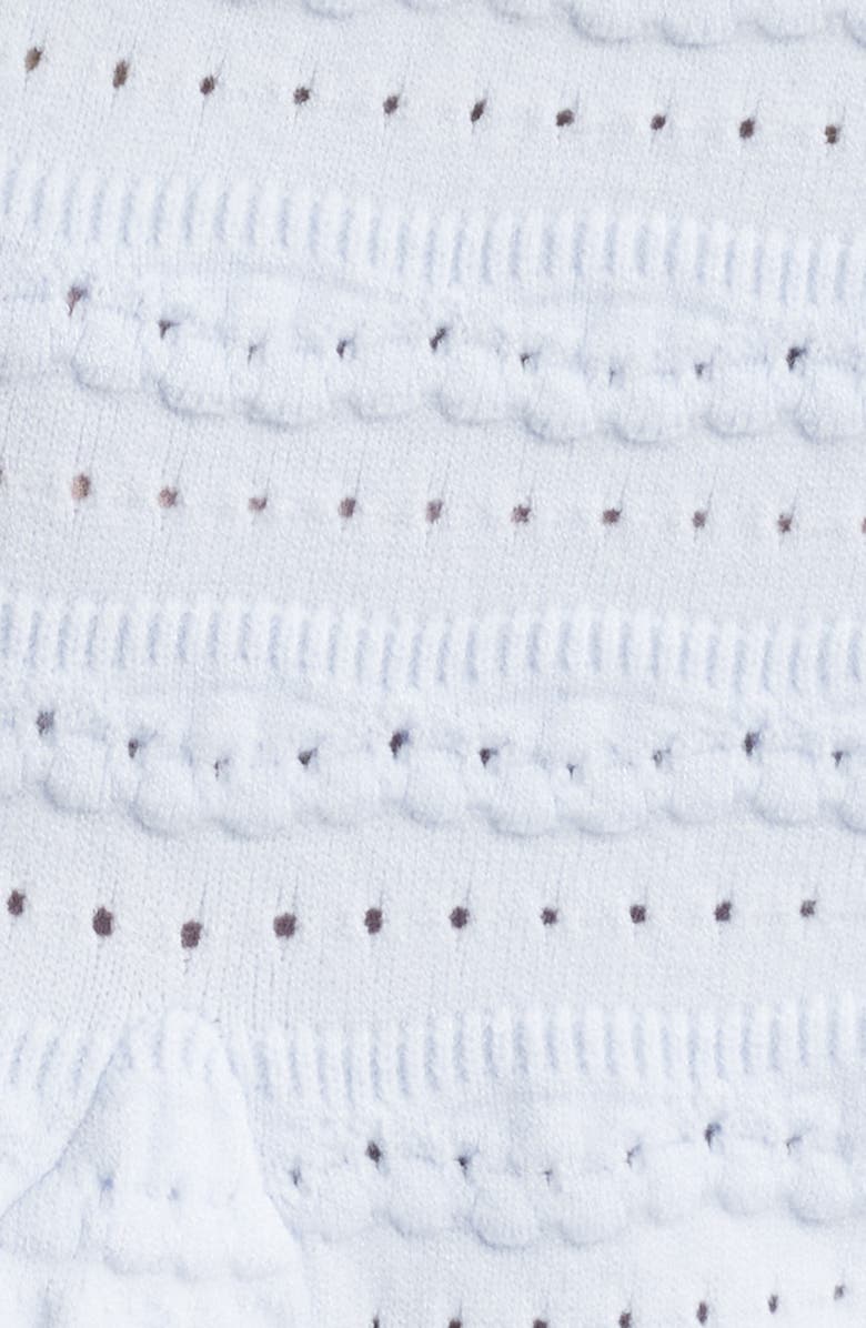 LoveShackFancy Rogan Pointelle Cardigan, Alternate, color, Morning Sky