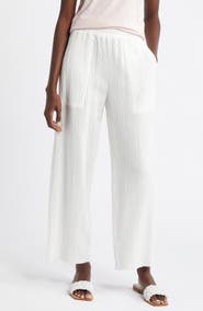 Rails Leon Crinkled Organic Cotton Crop Pants