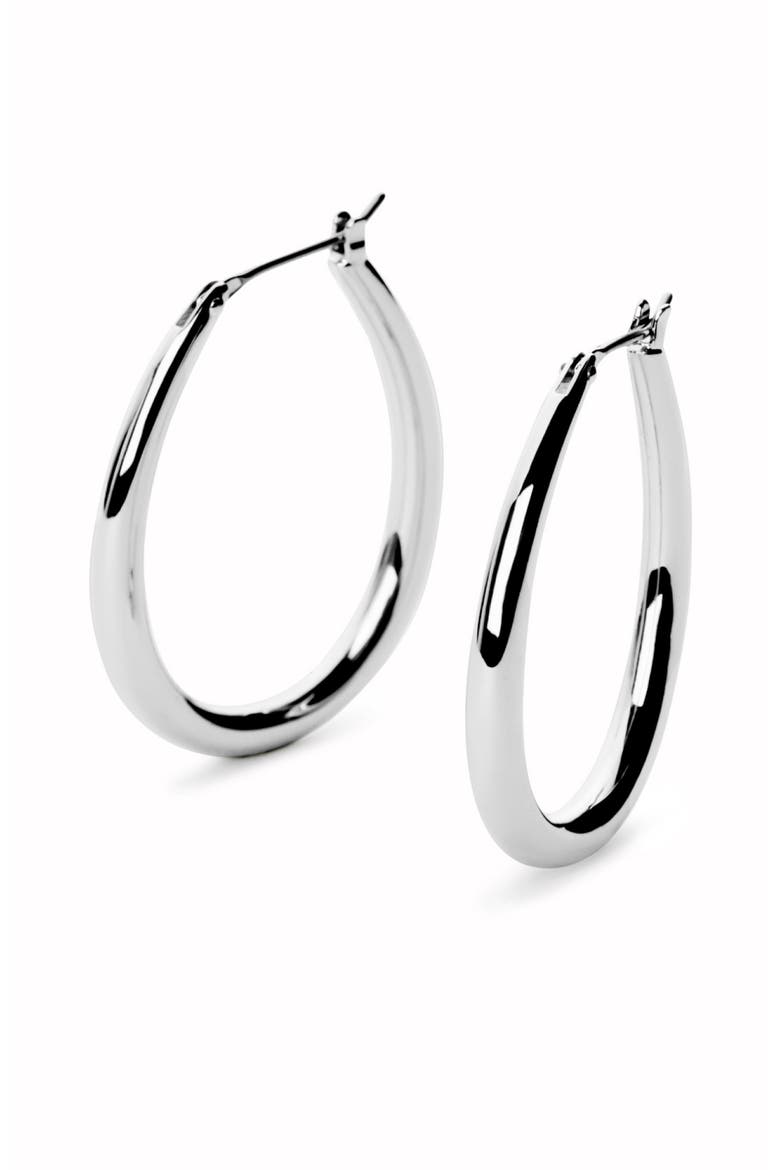 Hoop Earrings - Cuidado, Main, color, Silver