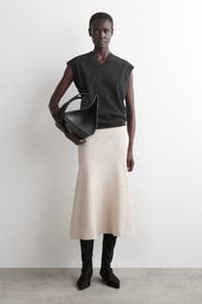 COS Curved A-Line Midi Skirt