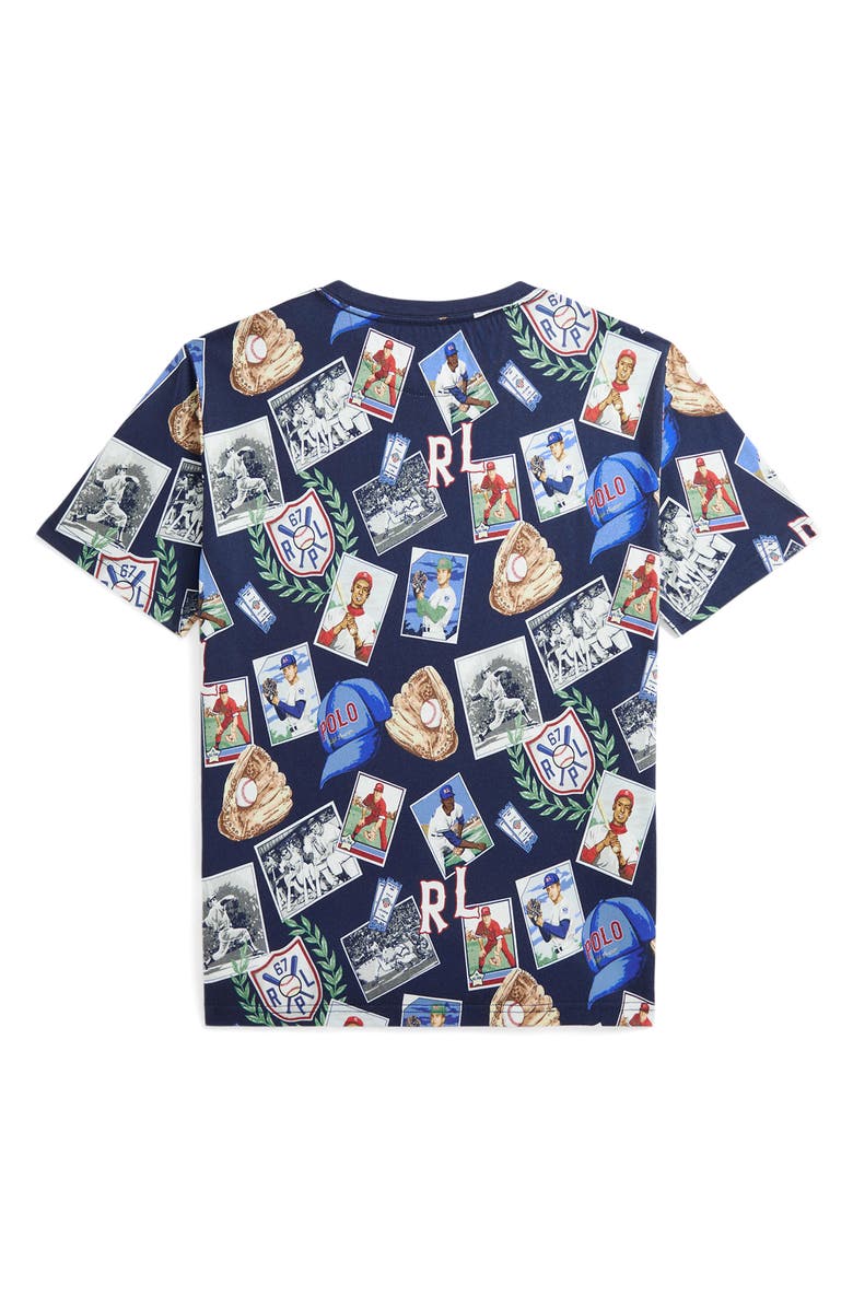 Polo Ralph Lauren Kids' Baseball Print Cotton T-Shirt, Alternate, color,