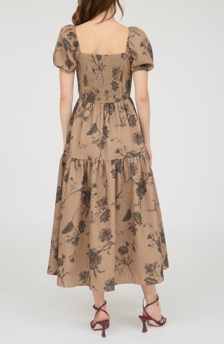 Puff Sleeve Midi Dress