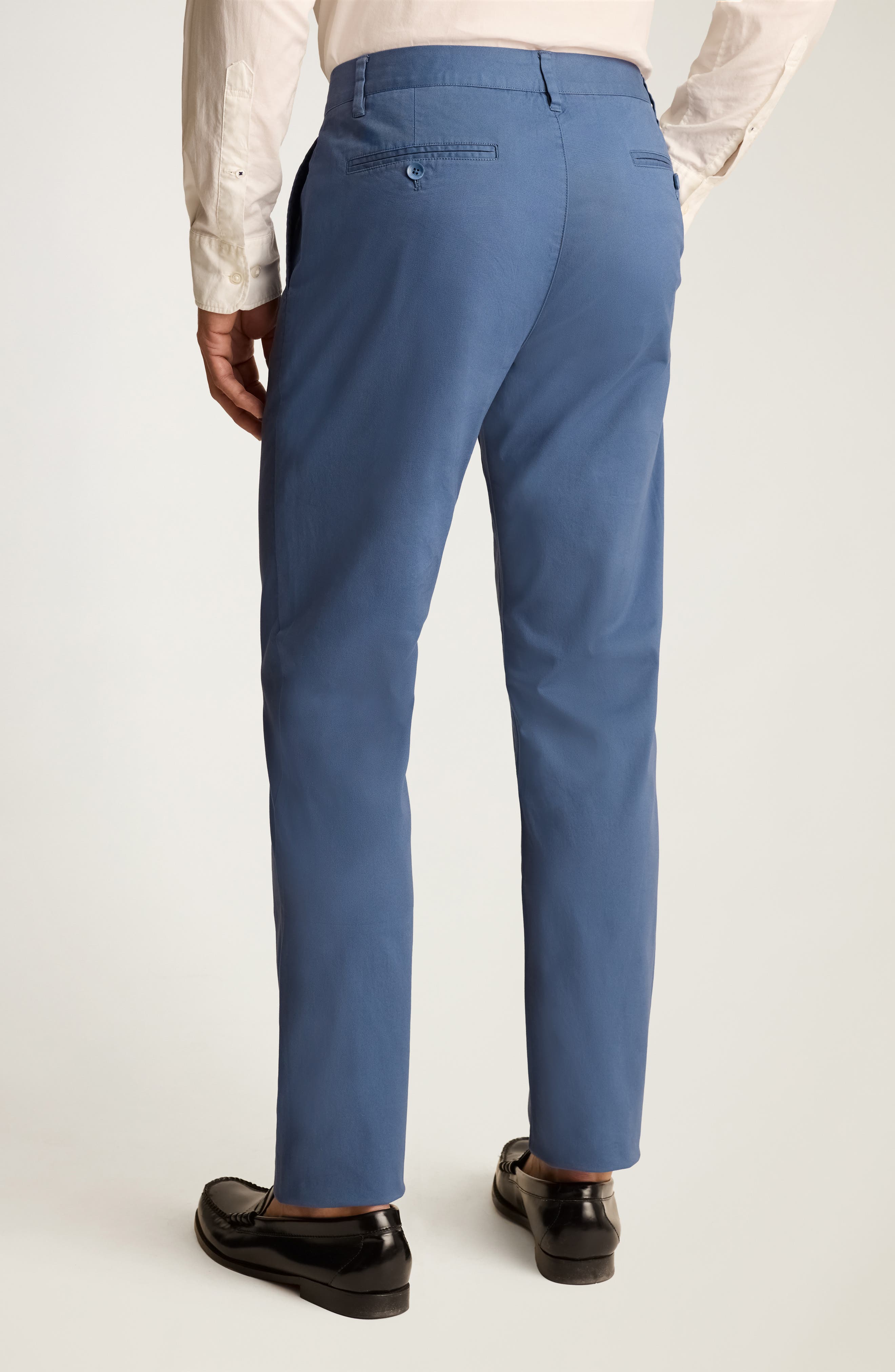 Flat Front Stretch Cotton Herringbone Chinos - image 4