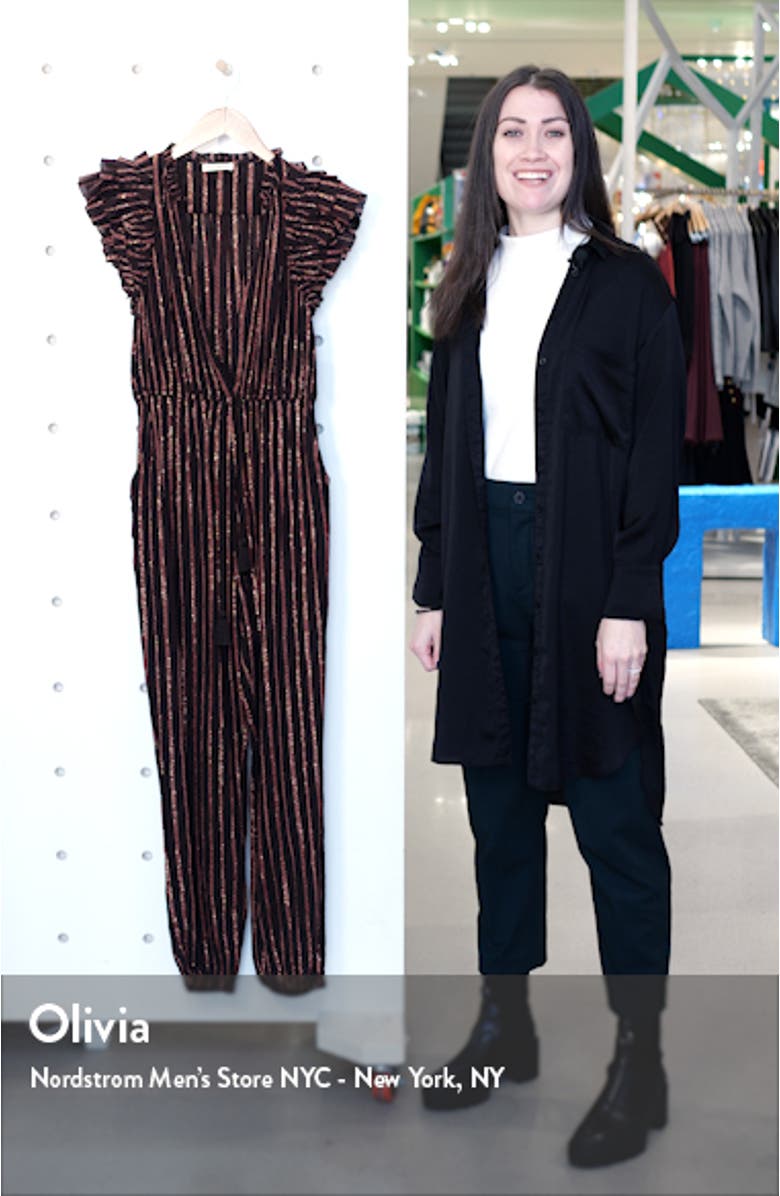 Elio Metallic Stripe Jumpsuit, sales video thumbnail
