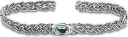SAMUEL B. Sterling Silver Blue Topaz Braided Bangle