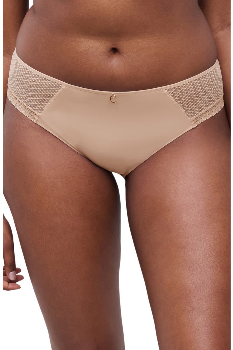 Lace Trim Hipster Briefs, Main, color, NUDE BLUSH