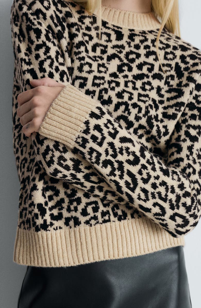 MANGO Contrast Trim Sweater, Alternate, color, 