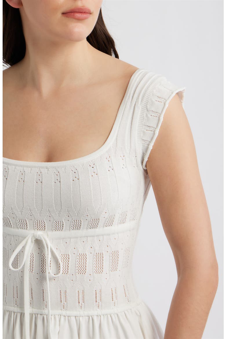 Cap Sleeve Midi Dress, Alternate, color, WHITE