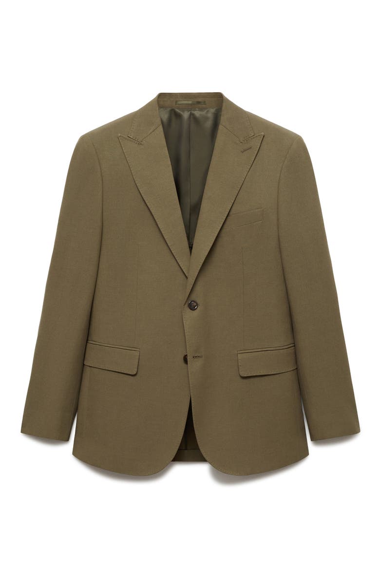 Slim Fit Lyocell & Cotton Blend Sport Coat, Alternate, color, KHAKI