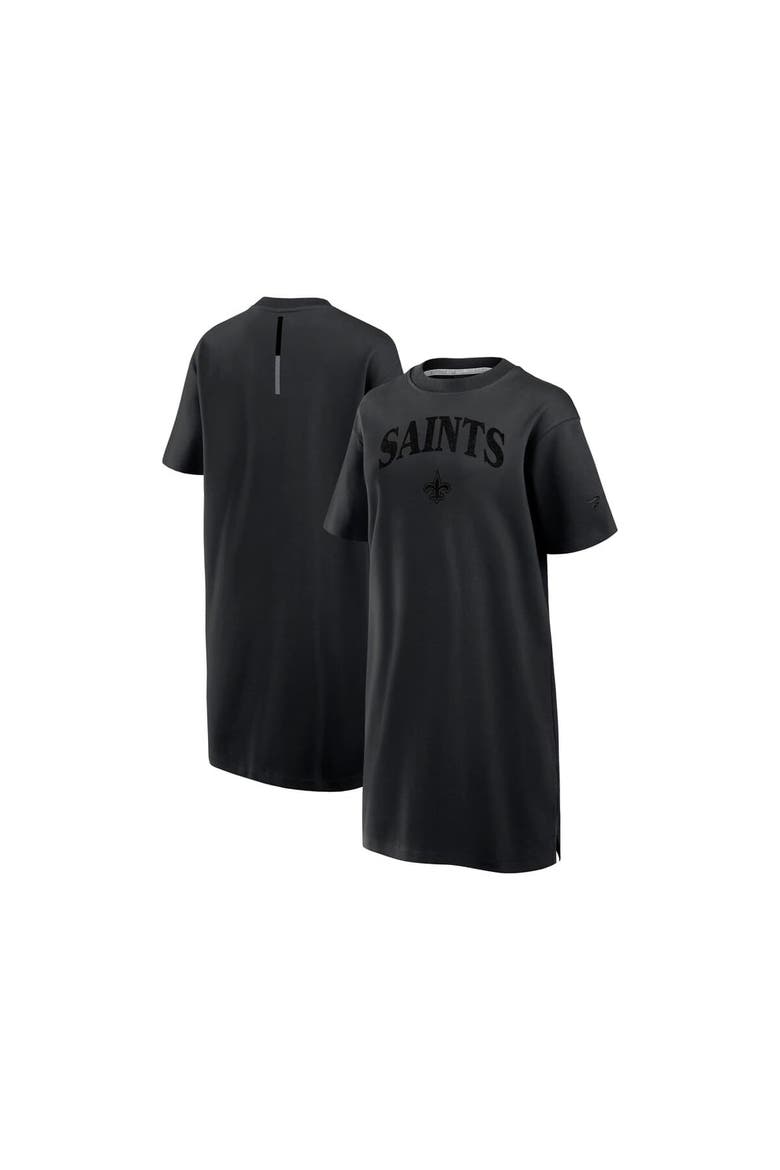 Women's Fanatics Black New Orleans Saints Elements Go Tri-Blend Dress, Alternate, color, Black