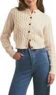 Favorite Daughter Wool & Cashmere Blend Cable Cardigan