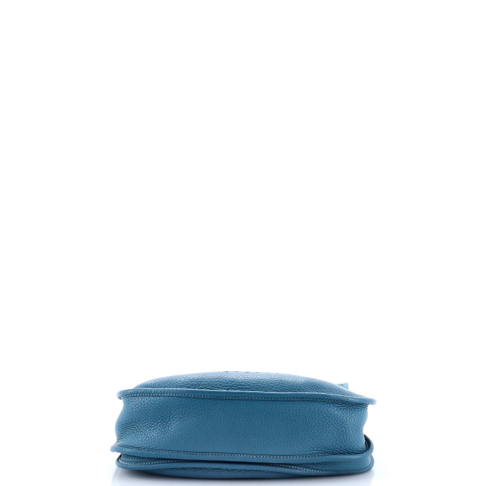 Pre-Owned Hermes Evelyne Bag Gen III Clemence PM, Alternate, color, Blue Jean