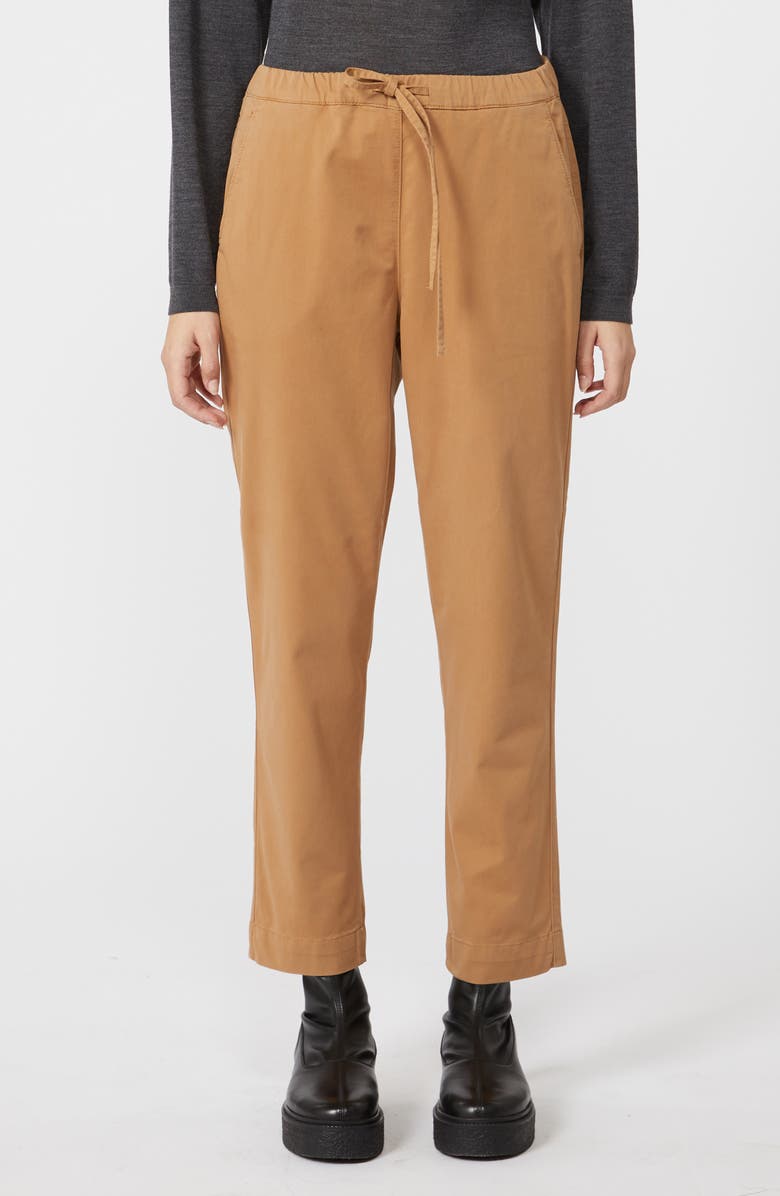 MM by Max Mara Parco Tie Waist Crop Pants, Main, color, Camel