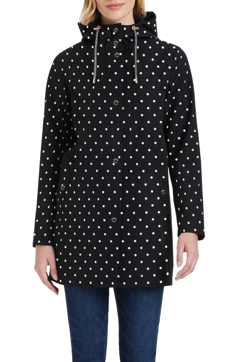 Kate Spade New York Hooded A-Line Jacket, Alternate, color, Lily Dot