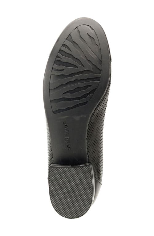 David Tate Newton Cap Toe Flat In Black