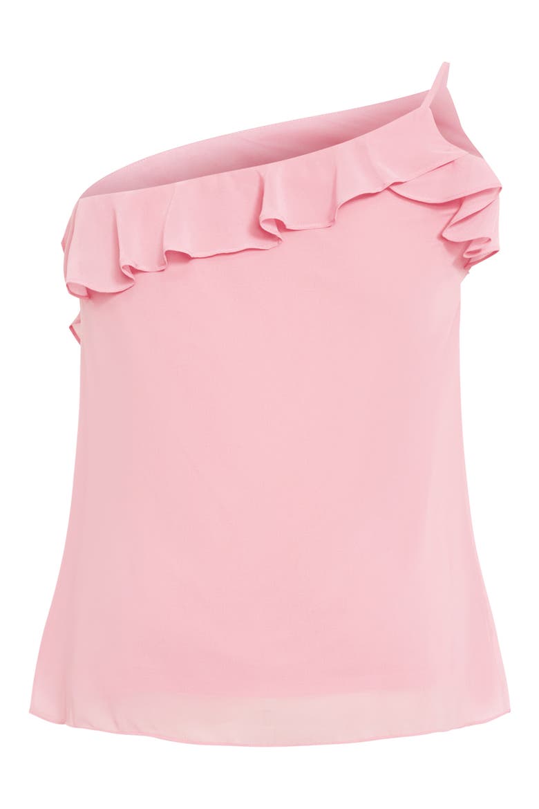 Rita Ruffle One Shoulder Top, Alternate, color, BABY PINK